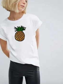Pineapple Fruits Women Clothing T-shirt Fashion Female Tee Top Graphic White Pink Yellow T Shirt Kawaii Camisas Mujer Clothes
Pineapple Fruits Women Clothing T-shirt Fashion Female Tee Top Graphic White Pink Yellow T Shirt Kawaii Camisas Mujer Clothes