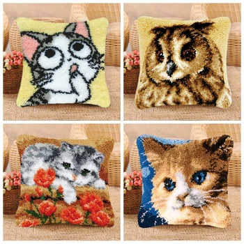 Cute Cat Foamiran For Needlework For carpet embroidery pillows Latch Hook Kit Tapis Crochet Button Cushion Animal Package
Cute Cat Foamiran For Needlework For carpet embroidery pillows Latch Hook Kit Tapis Crochet Button Cushion Animal Package
