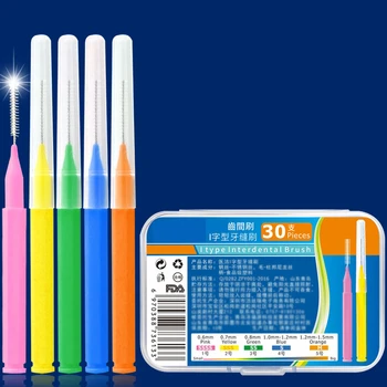 30Pcs/Box I Shape Interdental Brush Denta Floss Interdental Cleaners Orthodontic dental teeth Brush Toothpick Oral Care Tools 
30Pcs/Box I Shape Interdental Brush Denta Floss Interdental Cleaners Orthodontic dental teeth Brush Toothpick Oral Care Tools