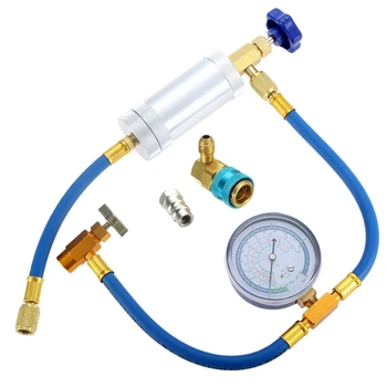 Air Conditioner A/C Oil Injector Tool R134A Low Side Quick with Gauge Refrigerant Inflation Hose R12 R134A Adapter
Air Conditioner A/C Oil Injector Tool R134A Low Side Quick with Gauge Refrigerant Inflation Hose R12 R134A Adapter