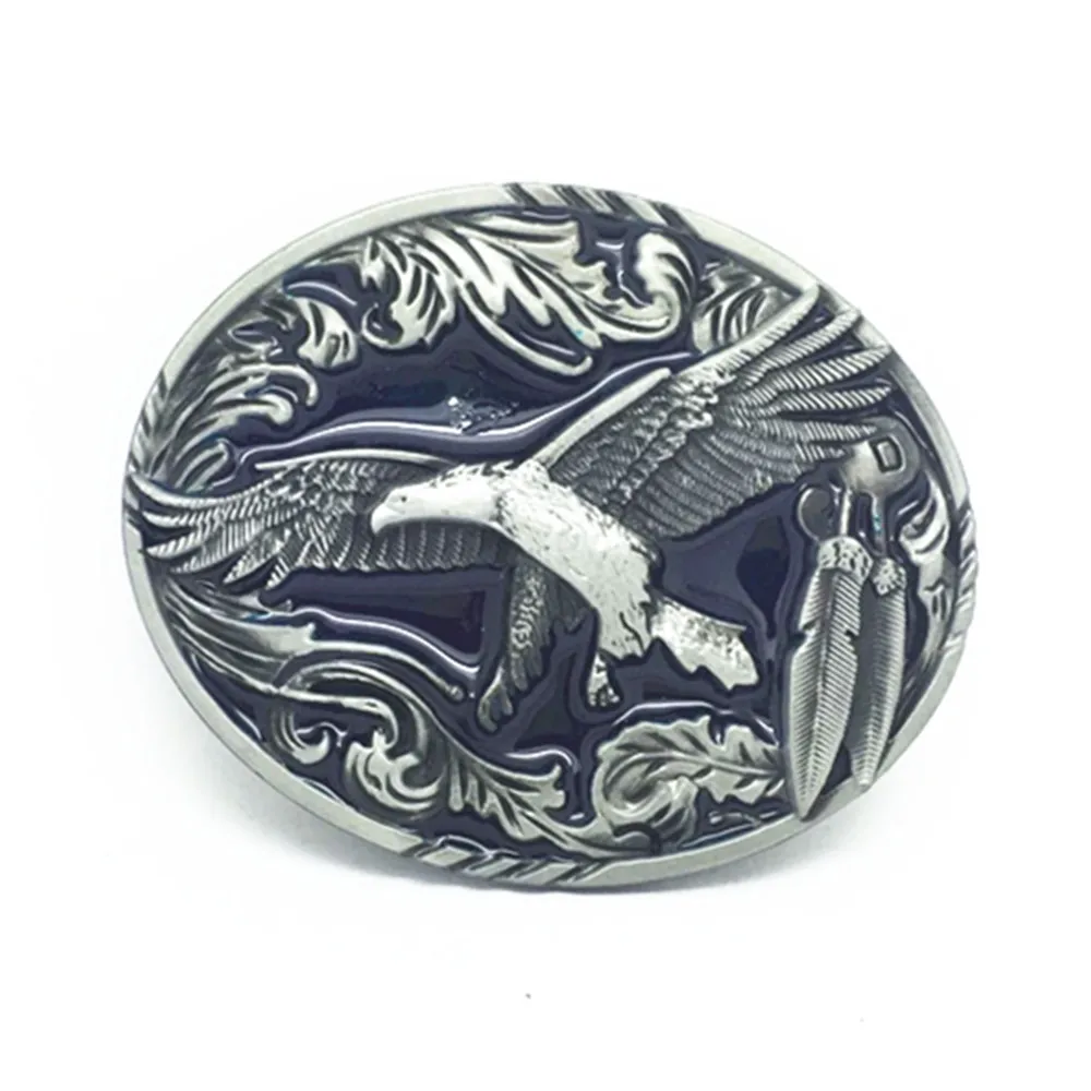 

Western cowboy gray eagle zinc alloy belt buckle personality simple men and women universal gift items