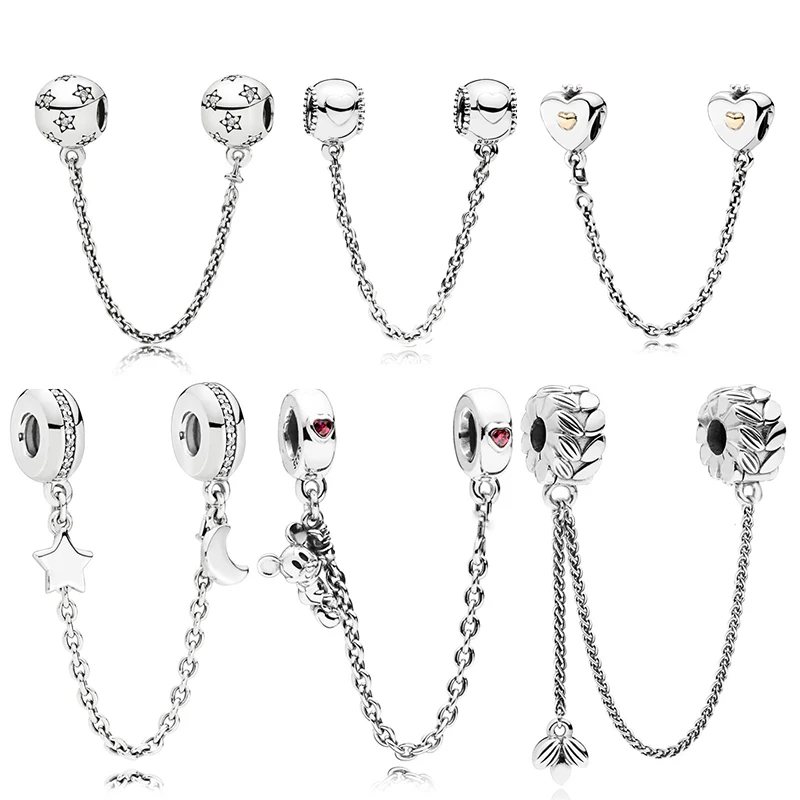 BAOPON Moon & Star Mickey Safety Chain Crystal Beads Charm Fit Original Fine Bracelets Bangles DIY Marking Jewelry
BAOPON Moon & Star Mickey Safety Chain Crystal Beads Charm Fit Original Fine Bracelets Bangles DIY Marking Jewelry