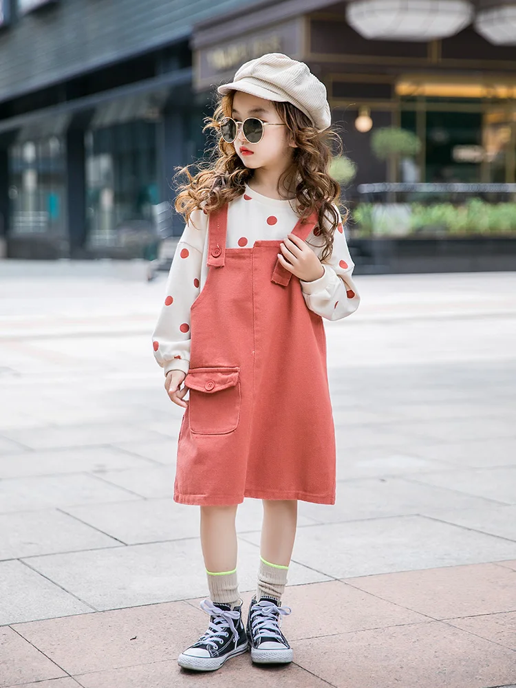 Girls autumn suit 2019 new girls western style hipster strap skirt net red children spring and autumn two sets of tide 
Girls autumn suit 2019 new girls western style hipster strap skirt net red children spring and autumn two sets of tide
