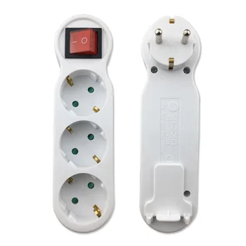 European standard with switch and three extension sockets German European standard one to three conversion plug converter
European standard with switch and three extension sockets German European standard one to three conversion plug converter