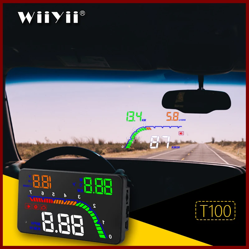 4 Inch T100 HUD Head Up Display Car Speedometer Digital Overspeed Warning System OBD2 Reflective Windshield Projector
4 Inch T100 HUD Head Up Display Car Speedometer Digital Overspeed Warning System OBD2 Reflective Windshield Projector