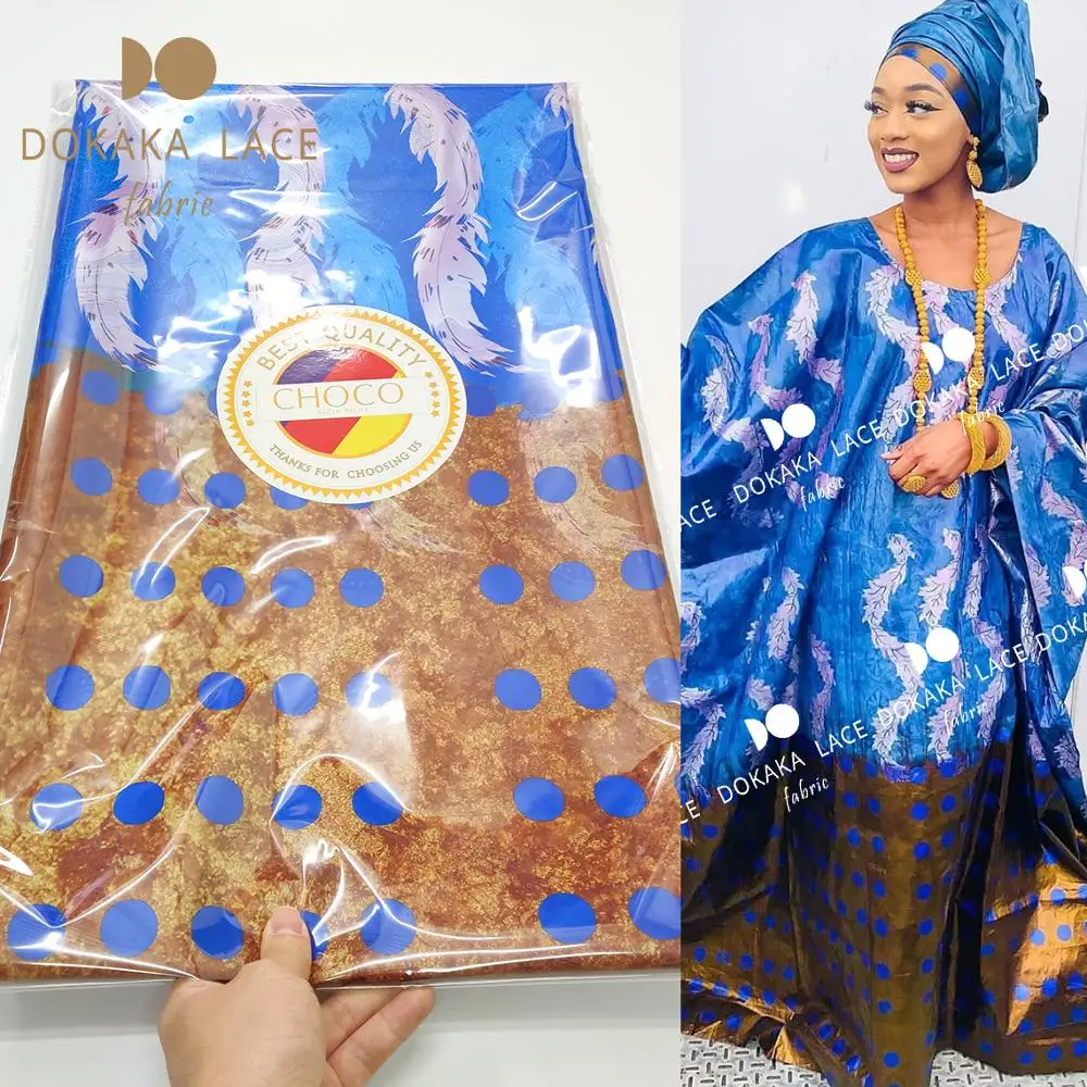 

5 Yards Basin Riche Lace Fabric 2022 New Fashion Jacquard Basin Fabrics Senegal African For Women And Men Wedding Dress Material