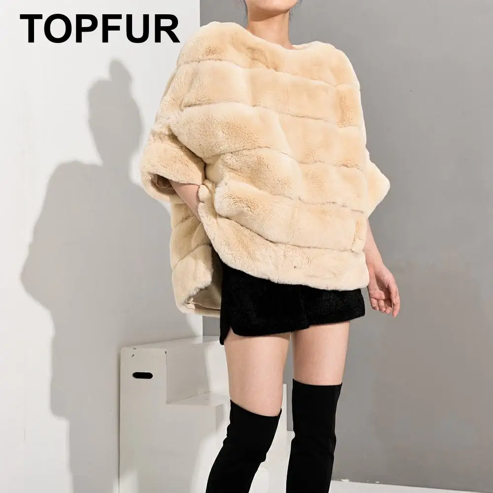 TOPFUR New Beige Coat Women Rex Rabbit Fur Pullover Jacket Natural Rex Rabbit Fur Coats Short Bat Type Leather Jacket Women
TOPFUR New Beige Coat Women Rex Rabbit Fur Pullover Jacket Natural Rex Rabbit Fur Coats Short Bat Type Leather Jacket Women