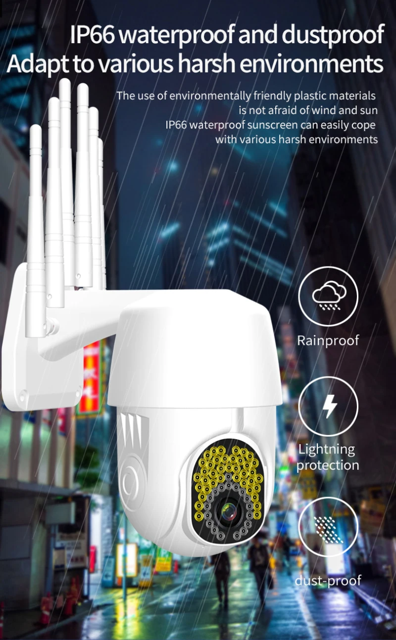 WIFI Camera Outdoor PTZ IP Camera 2MP Wireless Speed Dome CCTV Security Cameras 2MP IR Home Outdoor Surveilance
WIFI Camera Outdoor PTZ IP Camera 2MP Wireless Speed Dome CCTV Security Cameras 2MP IR Home Outdoor Surveilance
