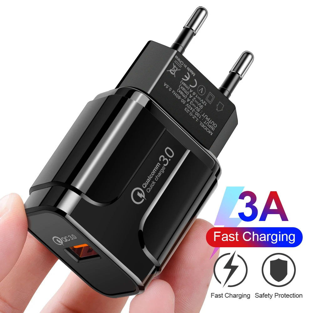 Quick Charge 3.0 18W Qualcomm QC 3.0 4.0 Fast charger USB portable Charging Mobile Phone Charger For iPhone Samsung Xiaomi
Quick Charge 3.0 18W Qualcomm QC 3.0 4.0 Fast charger USB portable Charging Mobile Phone Charger For iPhone Samsung Xiaomi