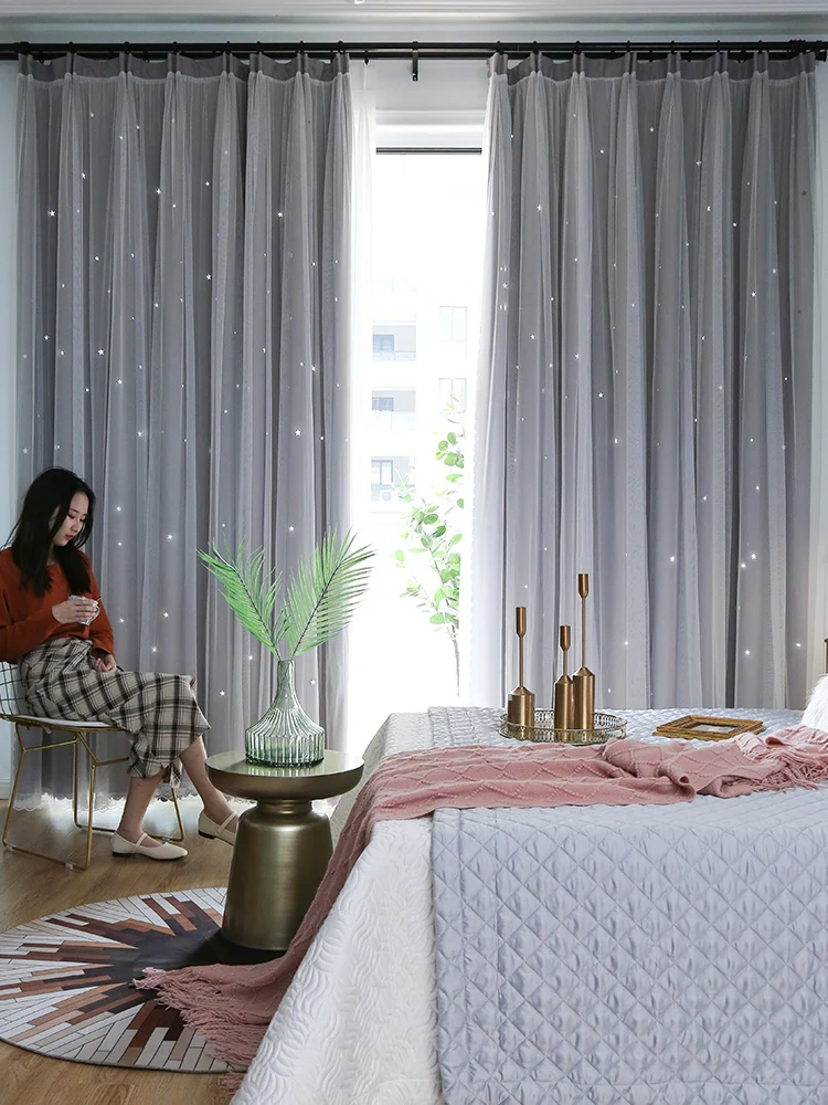 Curtain Shade Cloth Bedroom Girls Bay Window Trill Double Cloth Yarn One Dream Star Cut-out & Star
Curtain Shade Cloth Bedroom Girls Bay Window Trill Double Cloth Yarn One Dream Star Cut-out & Star