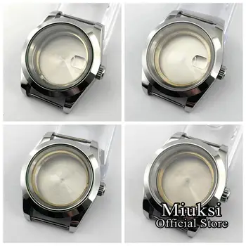 

Miuksi 40mm 316L stainless steel sapphire glass date watch case fit ETA 2836 Miyota 82series，Mingzhu DG 2813/3804 Movement