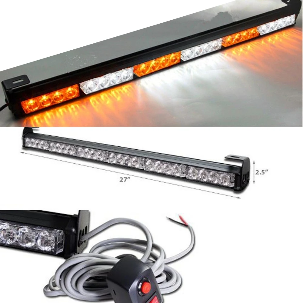 Strobe Light Unit Truck 24 LED Amber White Emergency Traffic Advisor Flash Strobe Light Bar Warning
Strobe Light Unit Truck 24 LED Amber White Emergency Traffic Advisor Flash Strobe Light Bar Warning