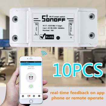 1/6/10pcs Sonoff Smart Wifi Switch Monitoring Temperature Humidity Wifi Smart Switch Home Automation Kit Works With Alexa Google
1/6/10pcs Sonoff Smart Wifi Switch Monitoring Temperature Humidity Wifi Smart Switch Home Automation Kit Works With Alexa Google