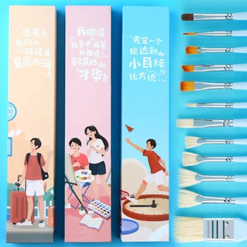 Bogrino Pig Mane Professional gouache Brush 12 acrylic Brushes set for children painting brushes set
Bogrino Pig Mane Professional gouache Brush 12 acrylic Brushes set for children painting brushes set