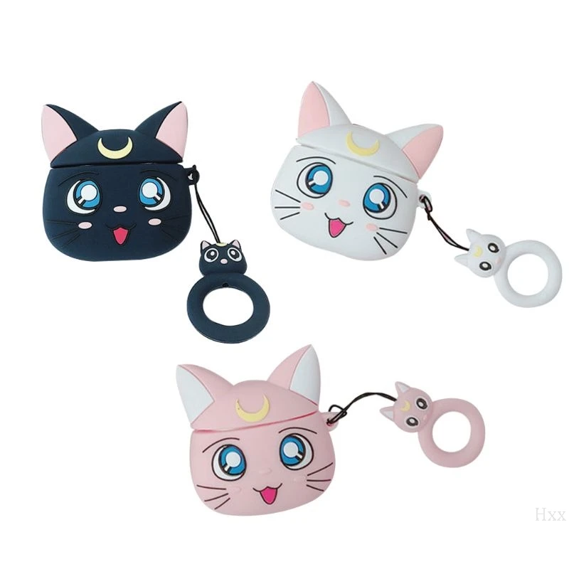 2019 Lovely Moon Cat Pattern Soft Silicone Protective Cover Shockproof Case Skin with Lanyard for Airpods 1/2 Charging Box
2019 Lovely Moon Cat Pattern Soft Silicone Protective Cover Shockproof Case Skin with Lanyard for Airpods 1/2 Charging Box