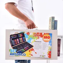 

180pcs Children's painting pencils Wooden box Set Watercolor Crayon Art Set Primary school watercolor Supplies