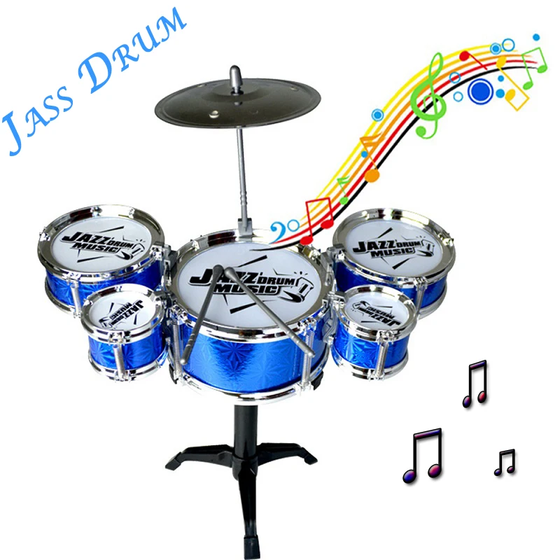 Kids Musical Toys Trumpet 5 Drum Emulation Jazz Drum Children's Puzzle Simulation Plating Beating Shelf Hot Musical Instruments 
Kids Musical Toys Trumpet 5 Drum Emulation Jazz Drum Children's Puzzle Simulation Plating Beating Shelf Hot Musical Instruments