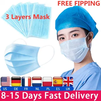 Mask Mouth Anti-Pollution 3 Layers Mouth Mask Mascarillas Filter Face Masks Disposable Safety Elastic Earloops Free Shipping 
Mask Mouth Anti-Pollution 3 Layers Mouth Mask Mascarillas Filter Face Masks Disposable Safety Elastic Earloops Free Shipping