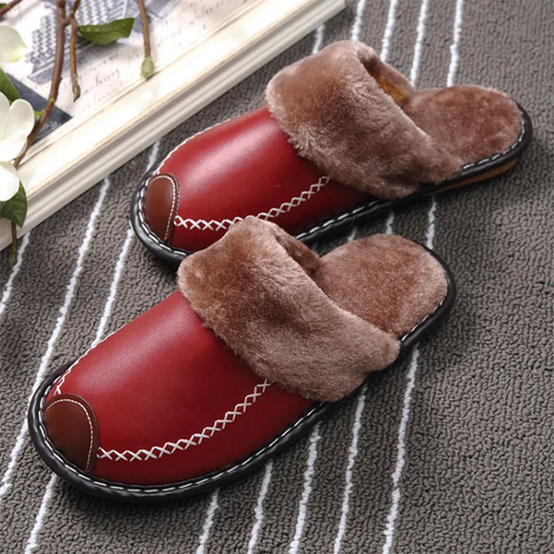 Women's Home Flat Slippers Winter Plush Woman Shoes Pu Leather Sewing Shoes Female Casual Plus Size Comfortable Platform Shoes
Women's Home Flat Slippers Winter Plush Woman Shoes Pu Leather Sewing Shoes Female Casual Plus Size Comfortable Platform Shoes