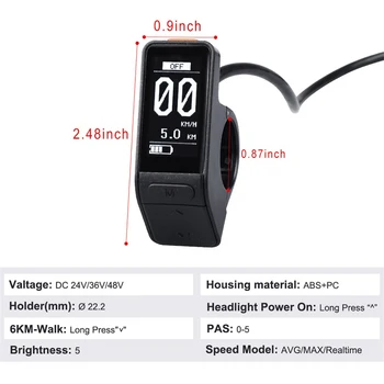 Electric Bicycle Display Screen SW102 LCD Mini Waterproof Speed Controller for Bafang Bbs01 Bbs02 Bbshd Mid Motor
Electric Bicycle Display Screen SW102 LCD Mini Waterproof Speed Controller for Bafang Bbs01 Bbs02 Bbshd Mid Motor