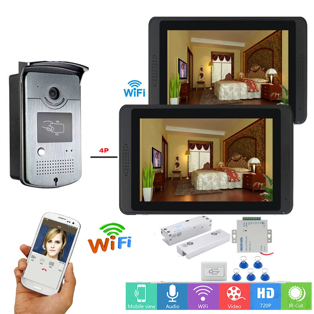 SmartYIBA 7 ''HD wifi беспроводной видео дверной звонок Домофон Система управления