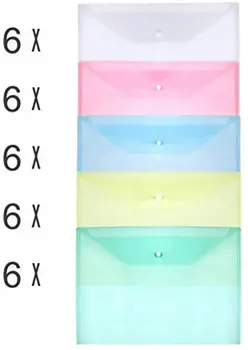 Lvcky 30 Pieces A4 Document Files Folders Envelope Folders Pockets with Button for School Office (5 Colors)
Lvcky 30 Pieces A4 Document Files Folders Envelope Folders Pockets with Button for School Office (5 Colors)