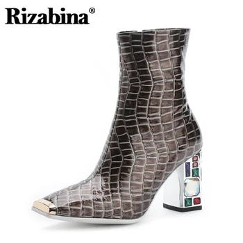 Rizabina Women Shoes Ankle Boots Square Toe Thick High Heel Zipper Colorful Crystal Stone Pattern Female Footwear Size 34-48
Rizabina Women Shoes Ankle Boots Square Toe Thick High Heel Zipper Colorful Crystal Stone Pattern Female Footwear Size 34-48