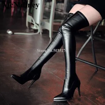 McNabney Sexy Women Long Boots Slim Slip-On Pointed Toe Stiletto Heel High Heel Over Knee Boots Fashion New Black Women Shoes
McNabney Sexy Women Long Boots Slim Slip-On Pointed Toe Stiletto Heel High Heel Over Knee Boots Fashion New Black Women Shoes