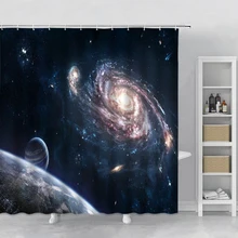 Planet Galaxy Shower Curtain Decor Starry Sky Aesthetic Earth Bathroom Curtain Home Decor Washable With Hooks Bath Accessories 
Planet Galaxy Shower Curtain Decor Starry Sky Aesthetic Earth Bathroom Curtain Home Decor Washable With Hooks Bath Accessories