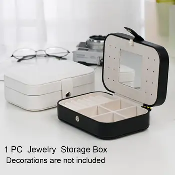 Jewelry Box With Mirror Double-Layer Display Stand PU Leather Large Capacity Exquisite & Durable Necklace Hook Net Pocket Slot
Jewelry Box With Mirror Double-Layer Display Stand PU Leather Large Capacity Exquisite & Durable Necklace Hook Net Pocket Slot