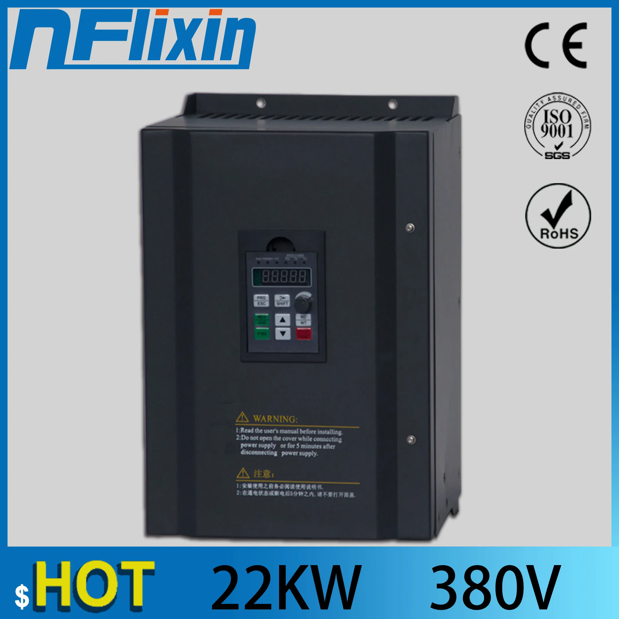 22KW 380V 3Phase Input 45A Frequency Inverter Triphase 3 Phase Output VFD Frequency Converter Motor Speed Controller 50/60Hz
22KW 380V 3Phase Input 45A Frequency Inverter Triphase 3 Phase Output VFD Frequency Converter Motor Speed Controller 50/60Hz