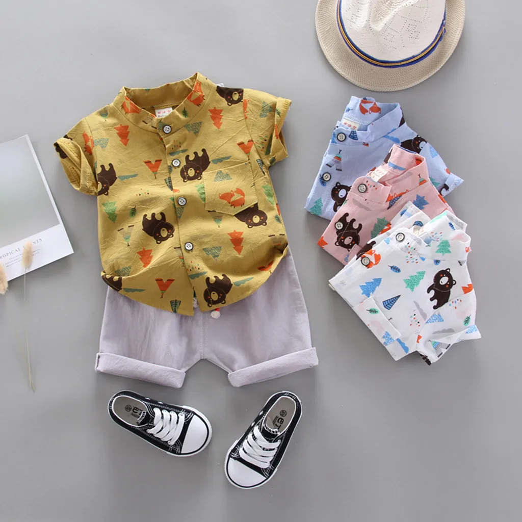 Children's short-sleeved printed shirt top + shorts gentleman suit kindergarten commuter boy cartoon printed T-shirt shorts S4
Children's short-sleeved printed shirt top + shorts gentleman suit kindergarten commuter boy cartoon printed T-shirt shorts S4