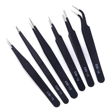 6pcs Tweezers Set Anti-static Eyelash Extension Forceps Eyebrow Tweezers Straight Curved Picker High Precision Tool TRESD10-15-2
6pcs Tweezers Set Anti-static Eyelash Extension Forceps Eyebrow Tweezers Straight Curved Picker High Precision Tool TRESD10-15-2