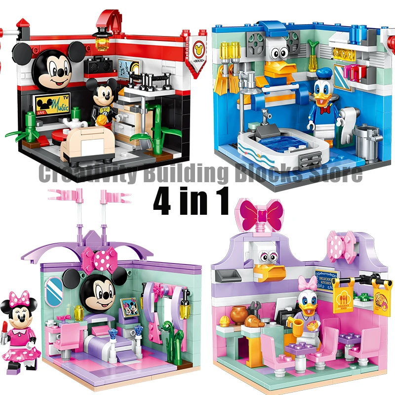 new Disney Mickey Minnie Beautiful fairy tale house 4 in 1 Building Model building block girl toys suit Children toys Gift
new Disney Mickey Minnie Beautiful fairy tale house 4 in 1 Building Model building block girl toys suit Children toys Gift