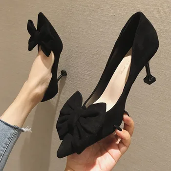 2019 bowknot suede Women Pumps Elegant High Heels Sexy Women Heel Shoes Pointed Toe Ladies Shoes Extreme Women Pumps
2019 bowknot suede Women Pumps Elegant High Heels Sexy Women Heel Shoes Pointed Toe Ladies Shoes Extreme Women Pumps