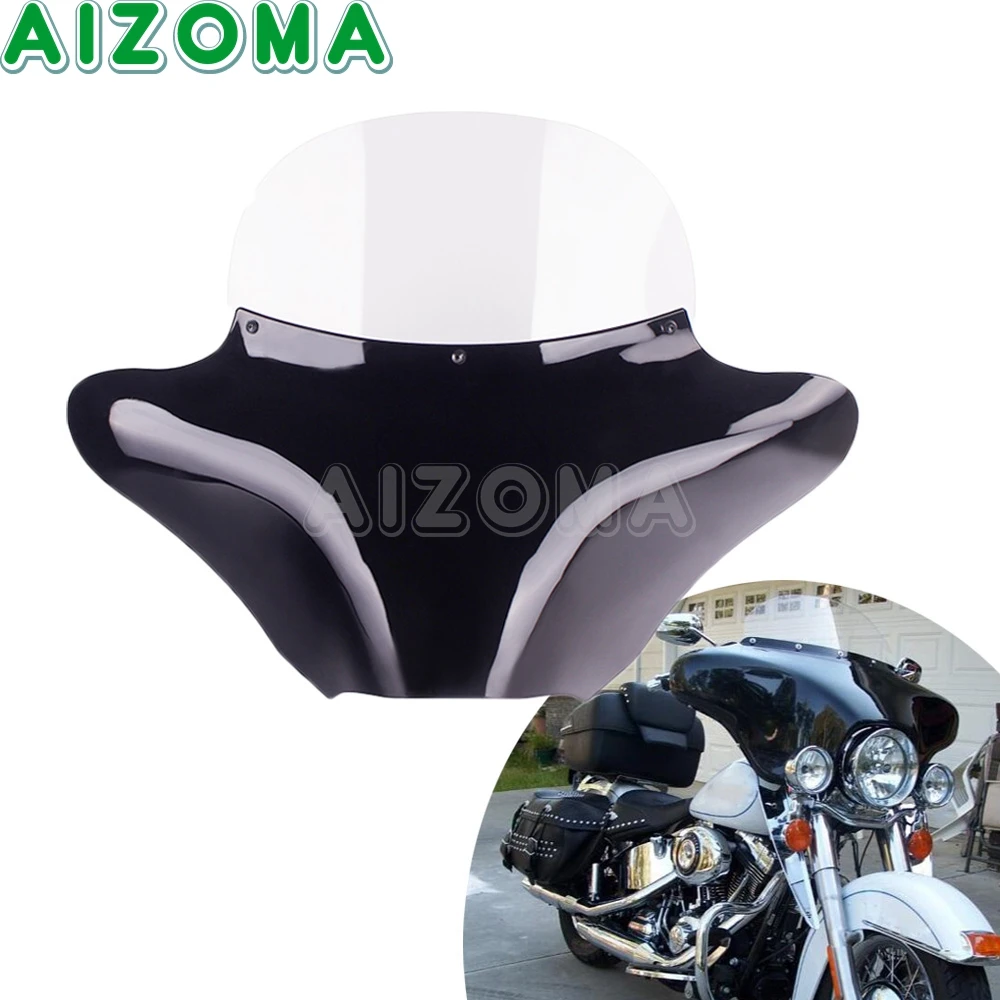 Black Motorbike Headlight Mask Batwing Outer Fairing For Harley Chopper Softail Sportster Road King Street Bob Glide FLST FLHR
Black Motorbike Headlight Mask Batwing Outer Fairing For Harley Chopper Softail Sportster Road King Street Bob Glide FLST FLHR