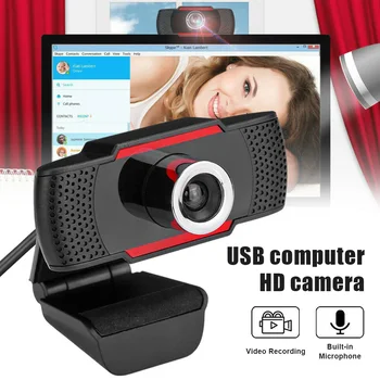 USB HD Webcam Camera with Mic Web Cam Video Calling for Computer PC Laptops KQS8