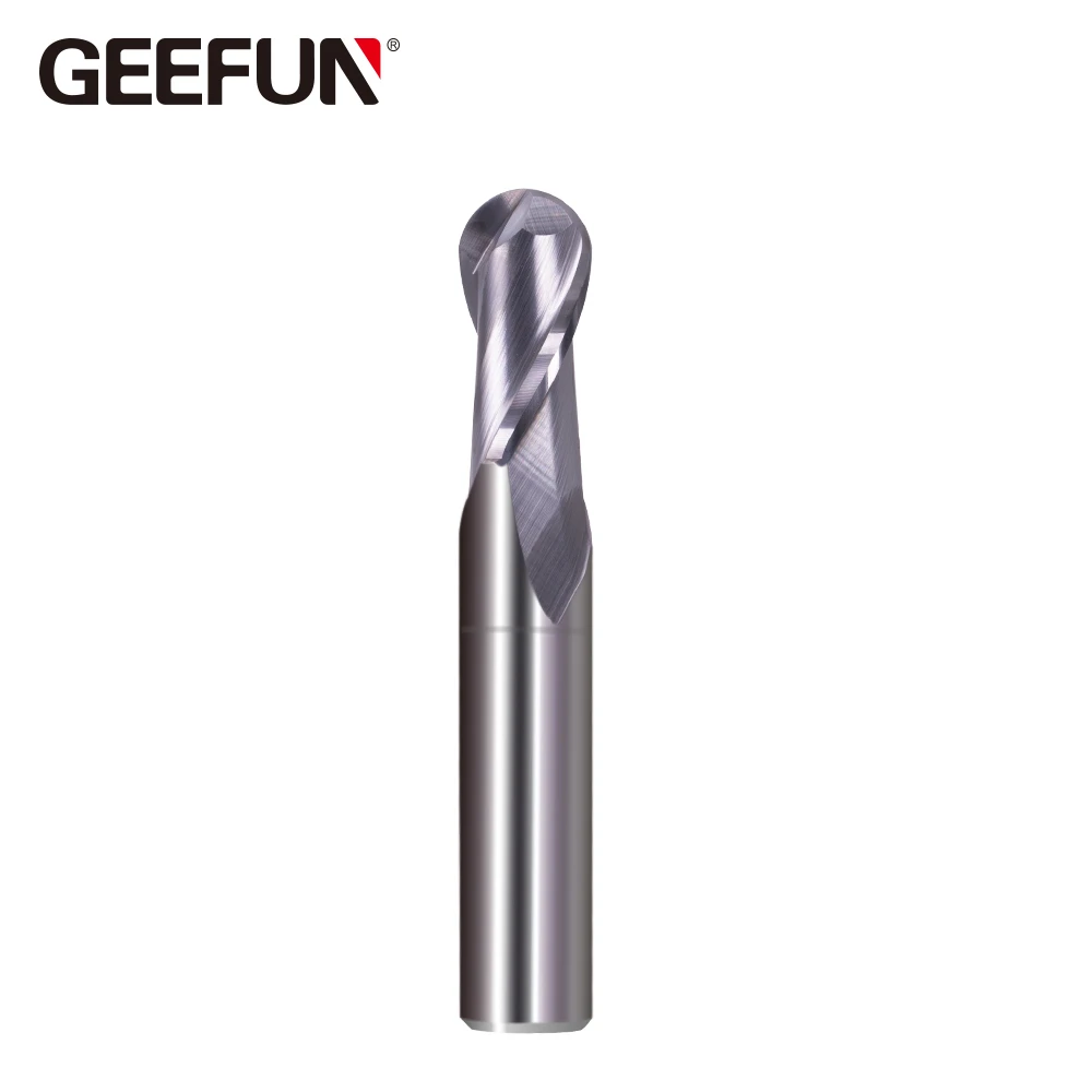 JF R0.75 * 3 D4 50 2F твердосплавные 2 флейты концевая фреза метрическая 70HRC PT с покрытием