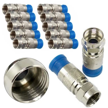 10pcs RG6 F Compression Connector Coax Cable Coaxial Fitting Tool Set
10pcs RG6 F Compression Connector Coax Cable Coaxial Fitting Tool Set