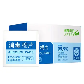 100Pcs Alcohol Prep Pads Wipes Individually Wrapped Alcohol Wipes Pack Cleaning 75% Alcohol Cotton Pads
100Pcs Alcohol Prep Pads Wipes Individually Wrapped Alcohol Wipes Pack Cleaning 75% Alcohol Cotton Pads