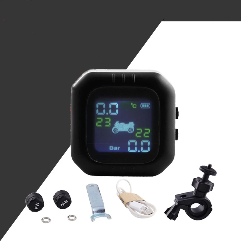 2020 USB Solar Charging Motorcycle TPMS Motor Tire Pressure Tyre Temperature Monitoring Alarm System with 2 External Sensors
2020 USB Solar Charging Motorcycle TPMS Motor Tire Pressure Tyre Temperature Monitoring Alarm System with 2 External Sensors