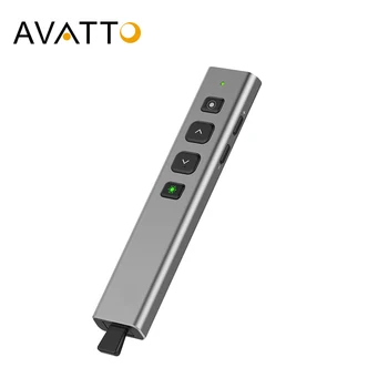 AVATTO Aluminum Alloy Green Laser Wireless Presenter Remote with Spotlight , PPT PowerPointer Presentation for Windows Mac OS
AVATTO Aluminum Alloy Green Laser Wireless Presenter Remote with Spotlight , PPT PowerPointer Presentation for Windows Mac OS