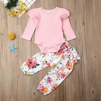 Pudcoco Newborn Baby Girl Clothes Solid Color Long Sleeve Knitted Cotton Romper Tops Flower Print Long Pants Headband 3Pcs Set 
Pudcoco Newborn Baby Girl Clothes Solid Color Long Sleeve Knitted Cotton Romper Tops Flower Print Long Pants Headband 3Pcs Set
