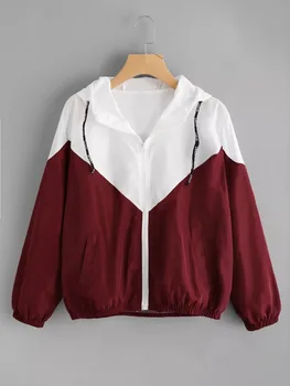 Fashion 2019 Windbreaker Jacket Women Long Sleeve Autumn Casual Elastic Bottom Patchwork Hooded Coats Female Red Basic Jackets
Fashion 2019 Windbreaker Jacket Women Long Sleeve Autumn Casual Elastic Bottom Patchwork Hooded Coats Female Red Basic Jackets