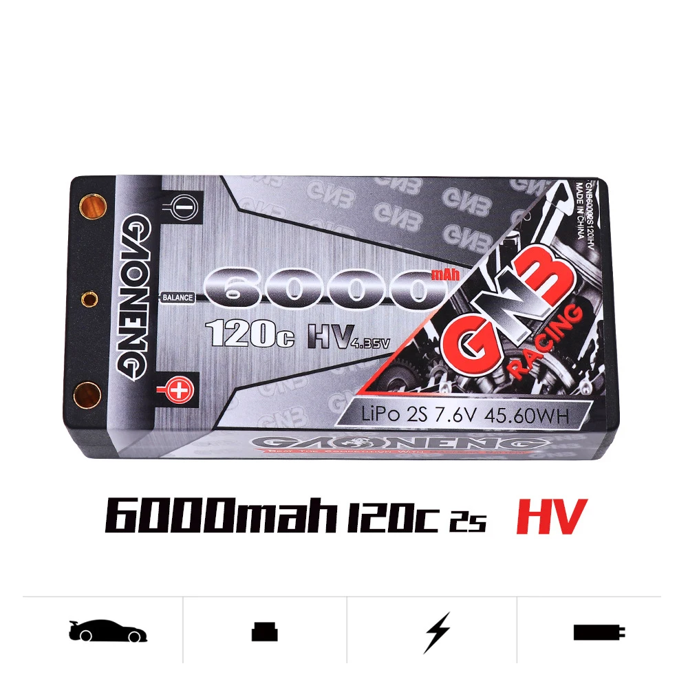 RC Car Lipo Battery 7.6V 2S2P 6000mAh 120C in Hard Case with 4.0 Banana Bullet For RC 1/10 1/12 OFF Road Car Power
RC Car Lipo Battery 7.6V 2S2P 6000mAh 120C in Hard Case with 4.0 Banana Bullet For RC 1/10 1/12 OFF Road Car Power