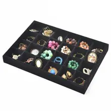 

50%HOT 10/12/24/30/36/45 Grids Ring Earrings Jewelry Organizer Display Tray Storage Box