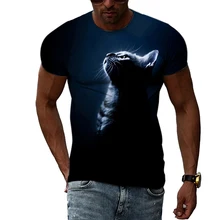 Fashion Personality Cool Style Cat graphic t shirts For Men Summer Animal Pattern 3D Print Black T-shirt O-neck Comfortable Top
Fashion Personality Cool Style Cat graphic t shirts For Men Summer Animal Pattern 3D Print Black T-shirt O-neck Comfortable Top