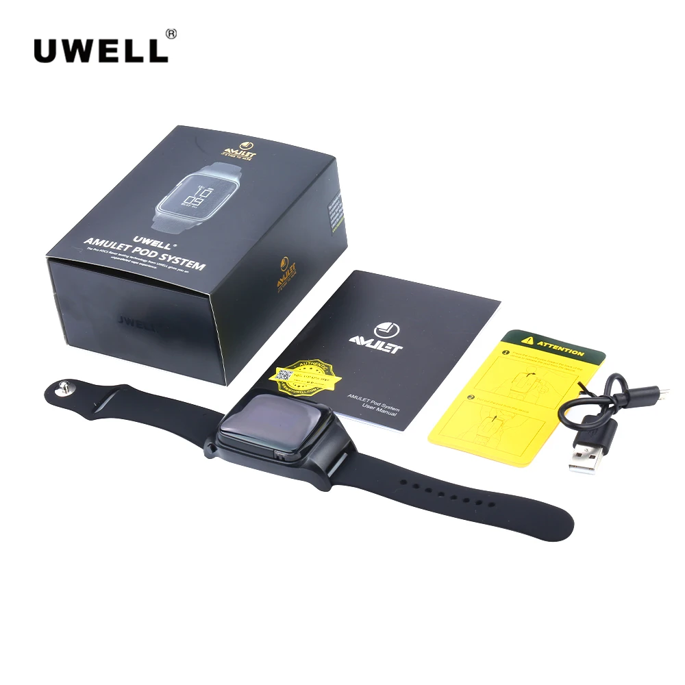 

Original Uwell Amulet Pod Kit Vape With 370mAh Built in Mod 2ml Cartridge VS Uwell Caliburn Pod Electronic Cigarette