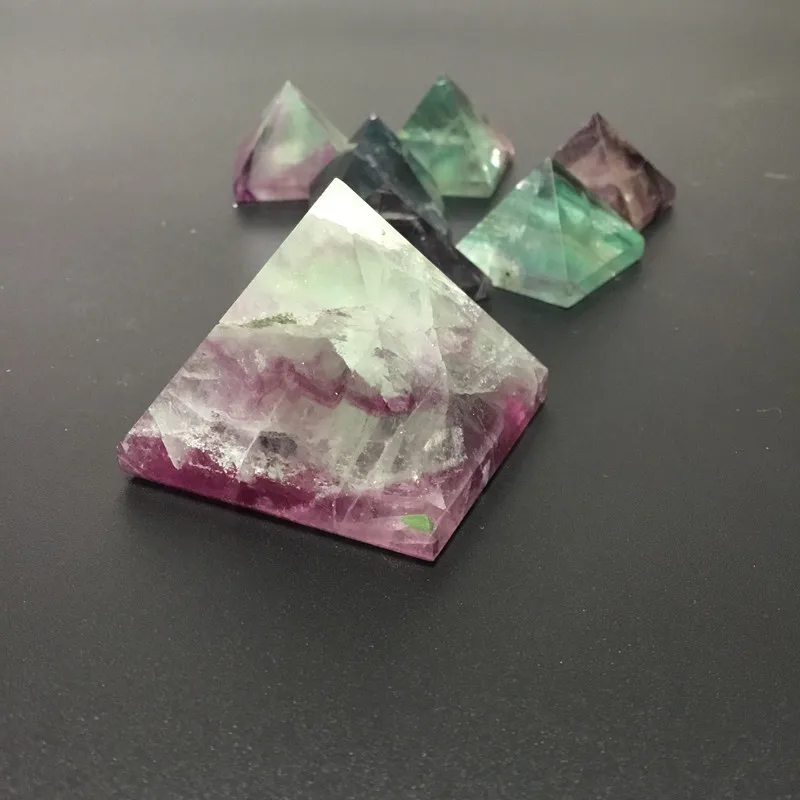 1pcs Beautiful Natural Colorful Fluorite Quartz Pyramid Ore Gems stone Energy stone Crystal Wand Poin Healing
1pcs Beautiful Natural Colorful Fluorite Quartz Pyramid Ore Gems stone Energy stone Crystal Wand Poin Healing