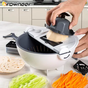 9 In 1 Multi-function Vegetable Cutter Magic Rotate Fruit Slicer Large Capacity Chopper Drain Basket Kitchen Safe Gadget Set
9 In 1 Multi-function Vegetable Cutter Magic Rotate Fruit Slicer Large Capacity Chopper Drain Basket Kitchen Safe Gadget Set